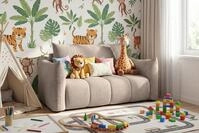 WFL GROUP Kindersofa Lilo Jugendsofa mit Schlaffunktion & Bettkasten,...
