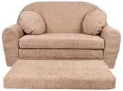 FORTISLINE Kindersofa David W490 aus Boucl&eacute;, ausklappbar mit Verl&auml;ngerung,