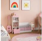 en.casa Sitzbank, mit Regal f&uuml;r Kinder &raquo;Vipsali&laquo; mit 2 Faltboxen 100x99x30 cm