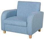 HOMCOM Kindersessel Kindersofa mit Leinen-Optik, massiven Holzf&uuml;&szlig;en,...
