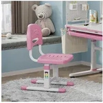 en.casa Kinderstuhl, &raquo;Sauda&laquo; h&ouml;henverstellbar 75 x 36 x 46 cm Pink/Wei&szlig; rosa