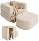 relaxdays Kindersitzgruppe 4-tlg. Kindersessel modular, (4-tlg), Beige
