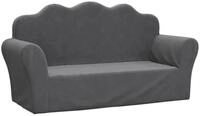 vidaXL Kindersofa vidaXL Kindersofa 2-Sitzer Anthrazit Weich Pl&uuml;sch