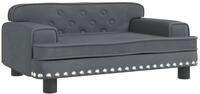 vidaXL Kindersofa vidaXL Kindersofa Dunkelgrau 70x45x30 cm Samt