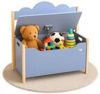 Coemo Kindersitzgruppe TRUDI, (Set, 1-tlg), Grau Spielzeugkiste aus Holz,...