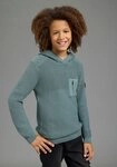 Bruno Banani Strickpullover Kapuzen-Strickpullover mit BRUNO BANANI Badge...