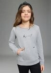 Bruno Banani Sweatshirt mit l&auml;ssigem Ausschnitt & Folienprint f&uuml;r M&auml;dchen: BE