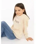Zwillingsherz Hoodie "Dog Life" Mini-Me,mit gestickten Hunden und Slogan beige