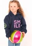 Hoodie ZWILLINGSHERZ "Alissa-Kids", M&auml;dchen, Gr. 110/116, blau (marine),...