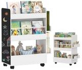 AIYAPLAY Regal Kinderregal mit 4 Regalen und Bodenfach, 66,5x32,5x86,5 cm,...