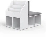 Vicco B&uuml;cherregal Onix, Wei&szlig;, 97.1 x 78.4 cm, 1-tlg. wei&szlig;