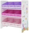 en.casa Kinderregal, &raquo;Boiro&laquo; Spielzeugregal mit 9 Boxen Ozean-Motiv