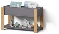 Livinity&reg; B&uuml;cherregal Mailo, Grau/Artisan/Artisan, 80 x 46 cm, 1-tlg.