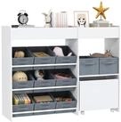 AIYAPLAY Spielzeugtruhe Spielzeug-Organizer, 11 Boxen, Kinderzimmerregal obere
