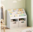 vidaXL Kinderregal, Kinderregal Hochglanz Wei&szlig; 72,5 x 29,5 x 69 cm...