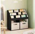 vidaXL Kinderregal, Kinderregal Schwarz 72,5 x 29,5 x 69 cm Holzwerkstoff