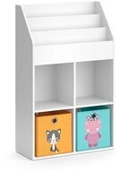 Vicco B&uuml;cherregal Luigi, Wei&szlig;, 72 x 114.2 cm mit 2 Faltboxen, 1-tlg.