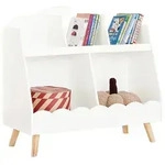 SoBuy B&uuml;cherregal KMB100, Kinderregal mit 5 F&auml;chern Aufbewahrungsregal wei&szlig;...