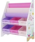 en.casa Kinderregal, &raquo;Ponteceso&laquo; Ozean-Motiv 74 x 62 x 26,5 cm Wei&szlig;/Lila/Rosa