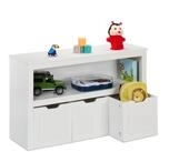 relaxdays Standregal Kinderregal mit 3 Boxen auf Rollen, 1-tlg.