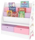 en.casa B&uuml;cherregal, &raquo;Neda&laquo; Kinderregal 74x71x23 cm mit Einhorn-Motiv