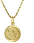 trendor Kette mit Anh&auml;nger 41282, Schutzengel Gold 333 mit vergoldeter Silber