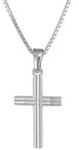 trendor Kreuzkette 79084, mit Kreuz 925 Silber silberfarben 45 cm