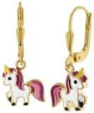 trendor Paar Ohrh&auml;nger 68484, M&auml;dchen Gold 333/8K mit Einhorn