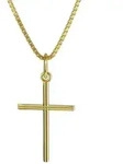 trendor Kreuzkette 08496, Kreuz-Anh&auml;nger Gold 333 mit goldplattierter...