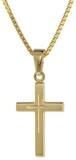 trendor Kreuzkette 75274, Kreuz-Anh&auml;nger Gold 333 8 Kt. + Goldplattierte Silber