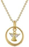 trendor Kette mit Anh&auml;nger 28212, Kinderschmuck Taufring Mit Engel Gold 333 An