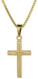 trendor Kreuzkette 75276, Kreuz-Anh&auml;nger Gold 585 (14 Kt) + Goldplattierte...