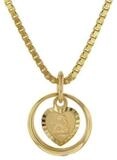 trendor Kette mit Anh&auml;nger 75120, Taufring mit Amorherz Gold 585 an...