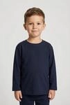 Langarmshirt NAME IT "NMMVOBBO LS NREG TOP NOOS", Jungen, Gr. 98, blau (schwarz