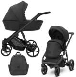 KUNERT Kombi-Kinderwagen ARIZO 2 in1 Kinderwagen mit schwarzem Rahmen und