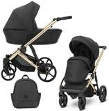 KUNERT Kombi-Kinderwagen ARIZO PREMIUM 2 n1 &Ouml;ko-Leder Kinderwagen mit goldenem