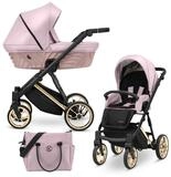 KUNERT Kombi-Kinderwagen Ivento Premium 2in1 Kinderwagen mit goldenem Rahmen,