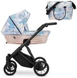 KUNERT Kombi-Kinderwagen IVENTO 2in1 Kinderwagen mit schwarzem Rahmen und...