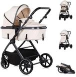 Chipolino Kombi-Kinderwagen Pearl 2 in 1, EVA-Material, 5-Punkt-Gurt, Babywanne,