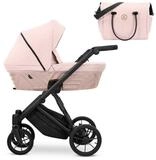KUNERT Kombi-Kinderwagen IVENTO 2in1 Kinderwagen mit schwarzem Rahmen und...