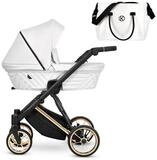 KUNERT Kombi-Kinderwagen Ivento Premium 2in1 Kinderwagen mit Goldrahmen,...