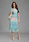 Sommerkleid BRUNO BANANI, Damen, Gr. 42, N-Gr, Kurzarm, Jersey, bunt (mint,...