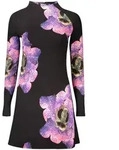 Desigual Partykleid Elegantes kurzes Kleid in Orchidpurple mit Muster und hohem