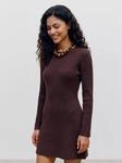 Minikleid VERO MODA "VMJOSANNA LS SHORT DRESS NOOS", Damen, Gr. M, N-Gr, braun