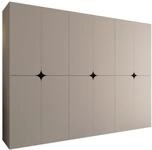 MIRJAN24 Kleiderschrank Espresso 270 (mit zw&ouml;lf Dreht&uuml;ren) sechs...