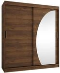 MIRJAN24 Kleiderschrank Wika 180 cm (mit zwei Schiebet&uuml;ren) Frontspiegel, zwei