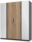 Masseno Dreht&uuml;renschrank CAGLIARI 200 cm Kleiderschrank mit Spiegel 4 T&uuml;ren...