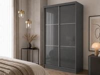 Beautysofa Schwebet&uuml;renschrank Viva mit Lacobel-Glas (4 Farben: Wei&szlig;, Grau,...
