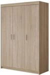 MIRJAN24 Kleiderschrank Elena 3D (mit Dreht&uuml;ren, Kleiderstange, Einlegeb&ouml;den)