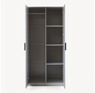 en.casa Kleiderschrank &raquo;Eiselfing&laquo; 2 T&uuml;ren, 1 Stange, 4 F&auml;cher 176x80x52 cm...